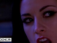 Awesome submissive wife Claire Castel enjoys wild orgy and double penetration from stranger men 6