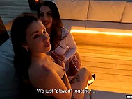 Two neighboring couples make some noise when swapping wives on a weekend foursome 7