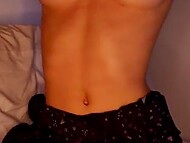 Amateur Latina teen with perky tits Julie Oliver moans with pleasure when teasing her cunny 5