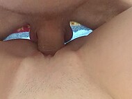 Stacy Starando gets pounded with a thick prick and filled with cum in a close-up video 9