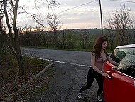 Amateur Italian couple wants to have a fuck so much that does it in public during quarantine 7