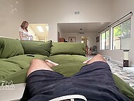 Lustful redhead wanted to try a really big dick and her bestie's brother couldn't refuse her 7