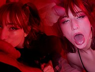 Blowjob princess Pufffypink enjoys forbidden pleasure with her lover's older brother 10