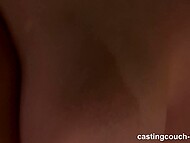 Sensual wench Aria Sky exposed all her beauties and took a BBC during casting 7