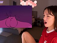 Insatiable porn viewer Cheekymz can't help masturbating when watching XXX cartoons 4