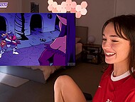 Insatiable porn viewer Cheekymz can't help masturbating when watching XXX cartoons 6