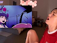 Insatiable porn viewer Cheekymz can't help masturbating when watching XXX cartoons 9
