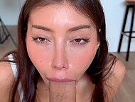 Ruthlee engages in steamy copulation with her older stepbrother after gagging on his shaft 4