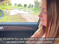 Dirty-minded Russian wife Alina Rai pleads for having sex with a stranger in his car 5