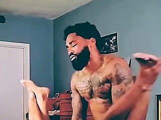 Horny bearded dude Denzel feels passion and concentration when banging Prissy's wet slit