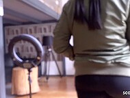  Jason Steel spotted a teen German with big natural hanging tits for street casting 5