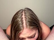 Voluptuous blonde Jess Cromwell blows and swallows her man's raging boner 4