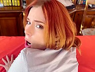 Neighbor's invitation leads to anal creampie for a petite Russian redhead MoonFleur 9