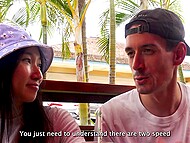 Luna Okko gets her sweet Asian cunt licked and stuffed with dick when her first time in Hawaii 10