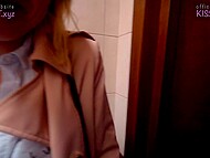 Kisscat sucking dick in the toilet and drinking coffee with cum 10