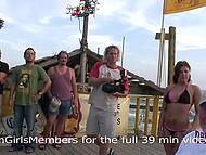 Beachgoers turn a regular bikini contest to a wild freaky sex 7
