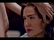 Alien parasites inside Sonya Blaze Private's body result in a steamy, lesbian intercourse with Rae Lil Black 4