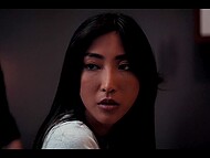 Stunning Japanese babe Emiri Momota gets fucked by a crowd of dudes in a time freeze moment 4