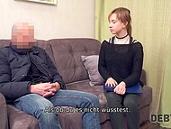 Cute teen has no money to pay the rent and suggests fucking the lustful landlord 4