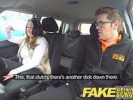 Horny big-tittied student Harmony Reigns seduces fake driving instructor in the car 6