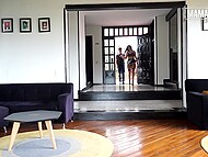 Cum-loving Latina babes bounce hard on a big cock 6