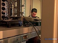 Perverted French accountant willingly assrides thick cock of the new office worker 4