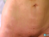 Experienced MILF masseuse skillfully strokes the guy's dick at her Happy Ending spa 5