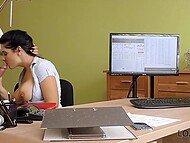 Busty Czech brunette agrees to fuck an agent to get a loan 4
