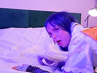 Sexy cosplay tart desires a firm dick and seduces her man on fucking 5