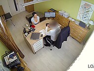 Czech babe in desperate need of funds, found herself posing in her sexy lingerie and getting fucked by a loan agent 5