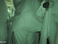 Slutty chicks were caught flashing nude by the security at the bustling bash 8