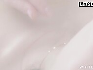 Petite beauty Evelina Darling exposes her small breasts and enjoys romantic coupling with a man 6
