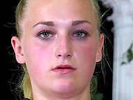 Gagged and blindfolded BDSM lover gets on all fours to have her asshole slammed 4