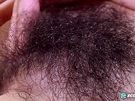 Naughty amateur slut hates shaving and her pussy becomes super-hairy  11