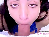 Amateur teen model submits to anal invasion of the cameraman during casting 9