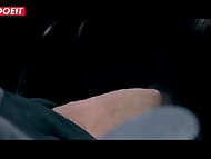 Anie Darling in latex suit facesits her male slave before letting him fuck her pussy 9