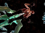 Futanari cave trolls fuck Lara Croft in a raunchy spitroast and hardcore train 7