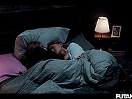 Kazumi violates her husband's trust with a seductive Futanari maid's unbridled lust 5