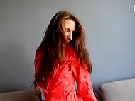 Dominating Czech MILF Eliška practices foot worship and foot sniffing with her sub 9