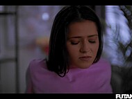 Perverted Futas spray loads of cum when facefucking and copulating with girls 5