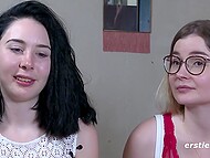 Teen German lesbians lick pussies and use a strap-on to fuck properly 8
