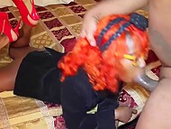 Red-haired Ebony Cassidy enjoys sexy playtime with black male Don Whoe 5