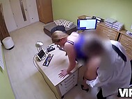 A gorgeous girl accepts money for sex only because she needs daily income 9