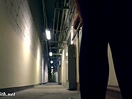 Jeny Smith was caught when posing nude in the warehouse 10