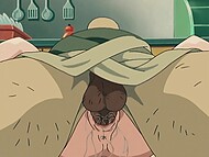 Hentai MILF with huge breasts is indulged in passionate lovemaking with her devoted partner 11