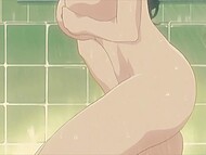 Hentai MILF with huge breasts is indulged in passionate lovemaking with her devoted partner 5