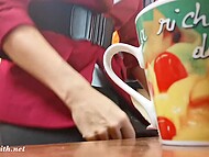 Shameless Russian candidate Jeny Smith strips at her new work 5