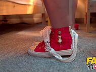 Sweet student Marilyn Sugar is a good sex slave for her college professor  4