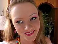 Teenage cutie's first porn casting ends in anal gaping 5