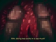 Succulent lips of sweet Hentai chick savor sweet caresses 10